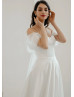 Off Shoulder Ivory Satin Tulle Chic Wedding Dress Off Shoulder Ivory Satin Tulle Chic Wedding Dress